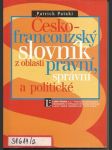 Česko-francouzský slovník z oblasti právní - náhled