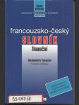 Francouzsko-český slovník finanční - náhled