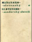 Maďarsko slovenský a slovensko maďarský slovník - náhled