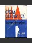 Krkonošské práce, svazek 4. (1967) [sborník, přírodní vědy, Krkonoše, mj. Kavinovy mykologické sběry z Krkonoš [houby]; Vrcholový jev v Orlických horách; Nálezy nerostů v Obřím dole pod Sněžkou; Hledání zasypaných v lavinách] - náhled