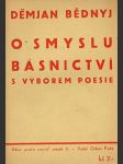 O smyslu básnictví - náhled