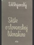 State o slovenskej literatúre - náhled