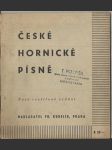 České hornické písně - náhled