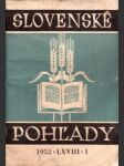 Slovenské pohľady 1952 č. 1. roč. 68. - náhled