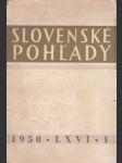 Slovenské pohľady 1950 č. 1. roč. 66. - náhled