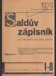 Šaldův zápisník 1929 č. 8. roč. I. - náhled