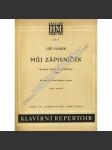 Můj zápisníček, sešit druhý. Drobné klavírní skladbičky (noty, klavír, mj. Zapomínání, Neklid, Ukolébavka, Nepokoj, Etuda, Proměny) - náhled