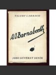 A. O. Barnabooth. Jeho důvěrný deník - obálka Josef Čapek - náhled