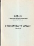 Priestupkový zákon (Novela) Zákon o boji proti organizovanej forme... - náhled