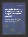 Psychická distance a internacionalizace malých a středních podniků - náhled