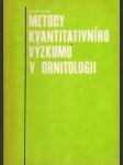 Metody kvantitativního výzkumu v ornitologii - náhled