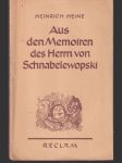 Aus den Memoiren des Herrn vo Schnabelewopskí (malý formát) - náhled