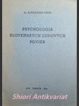 Psychologia slovenských ludových povier - spesz alexander - náhled