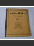 Ordinariátní list na rok 1902 - náhled