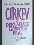 Církev a deklarace lidských práv - chapelle philippe de la - náhled