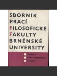 Sborník prací filosofické fakulty Brněnské university, roč. VII./1958 (Sborník prací - dějiny umění) - náhled