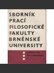 Sborník prací filosofické fakulty Brněnské university, roč. X./1961 (Sborník prací - dějiny umění) - náhled