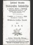 Hubálek : Prawdy náboženstwj katholic., Pha. 1784 - náhled