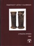 Památkový ústav v Olomouci výroční zpráva 1994 - náhled