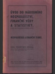 Úvod do národního hospodářství, finanční vědy a statistiky I. - náhled