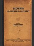 Slovník slovensko-latinský - náhled