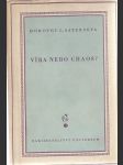 Víra nebo chaos? - náhled