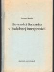 Slovenská literatúra v hudobnej interpretácii - náhled