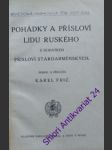 Pohádky a přísloví lidu ruského - frič karel - náhled