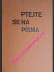 Ptejte se písma - příloha " posla pokoje pro lid boží " ročník i-v - náhled