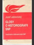 Glosy o historiografii SNP - náhled