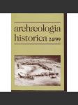 Archaeologia historica 24/1999 (archeologie středověku, zaměření na každodenní život středověkého venkova, jeho hospodářské a sociální aspekty) - náhled