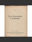 Slovo komunistů k rolníkům (levicová literatura, komunistická literatura) - náhled