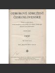 Odborové sdružení československé, ročník XXXIV./1930 [Časopis pro otázky odborové, národní hospodářství, sociální politiku a právo pracovní] odbory - náhled