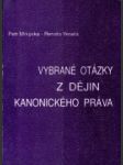 Vybrané otázky z dějin kanonického práva - náhled