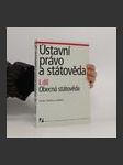 Ústavní právo a státověda. 1. díl. Obecná státověda - náhled