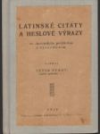 Latinské citáty a heslové výrazy so slovenským prekladom a vysvetlením - náhled