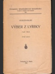 Výber z lyriky - náhled