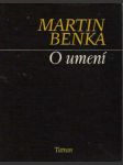 Martin Benka - O umení - náhled