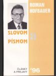 Slovom a písmom články a prejavy ´96 - náhled