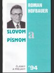 Slovom a písmom články a prejavy ´94 - náhled