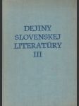 Dejiny slovenskej literatúry iii - náhled