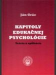 Kapitoly edukačnej psychológie - náhled