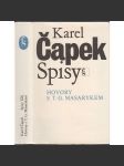 Hovory s T. G. Masarykem TGM (Karel Čapek - prezident Masaryk) Spisy Karla Čapka sv. XX. - náhled