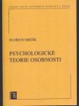 Psychologické teorie osobnosti - náhled