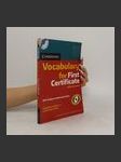 Cambridge vocabulary for First certificate : self-study vocabulary practice : with answers - náhled