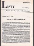 Kompletní ročník dvouměsíčník  listy -časopis československé socialistické opozice -ročník xvii. -1987 - náhled