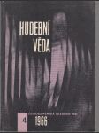 Hudební věda - 4/ 1966 - náhled