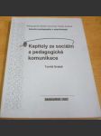 Kapitoly ze sociální a pedagogické komunikace - náhled