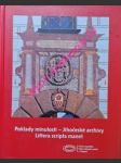 Poklady minulosti - jihočeské archivy - littera scripta manet - rameš václav / kolda vlastimil - náhled