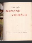 Napsáno v horách - náhled